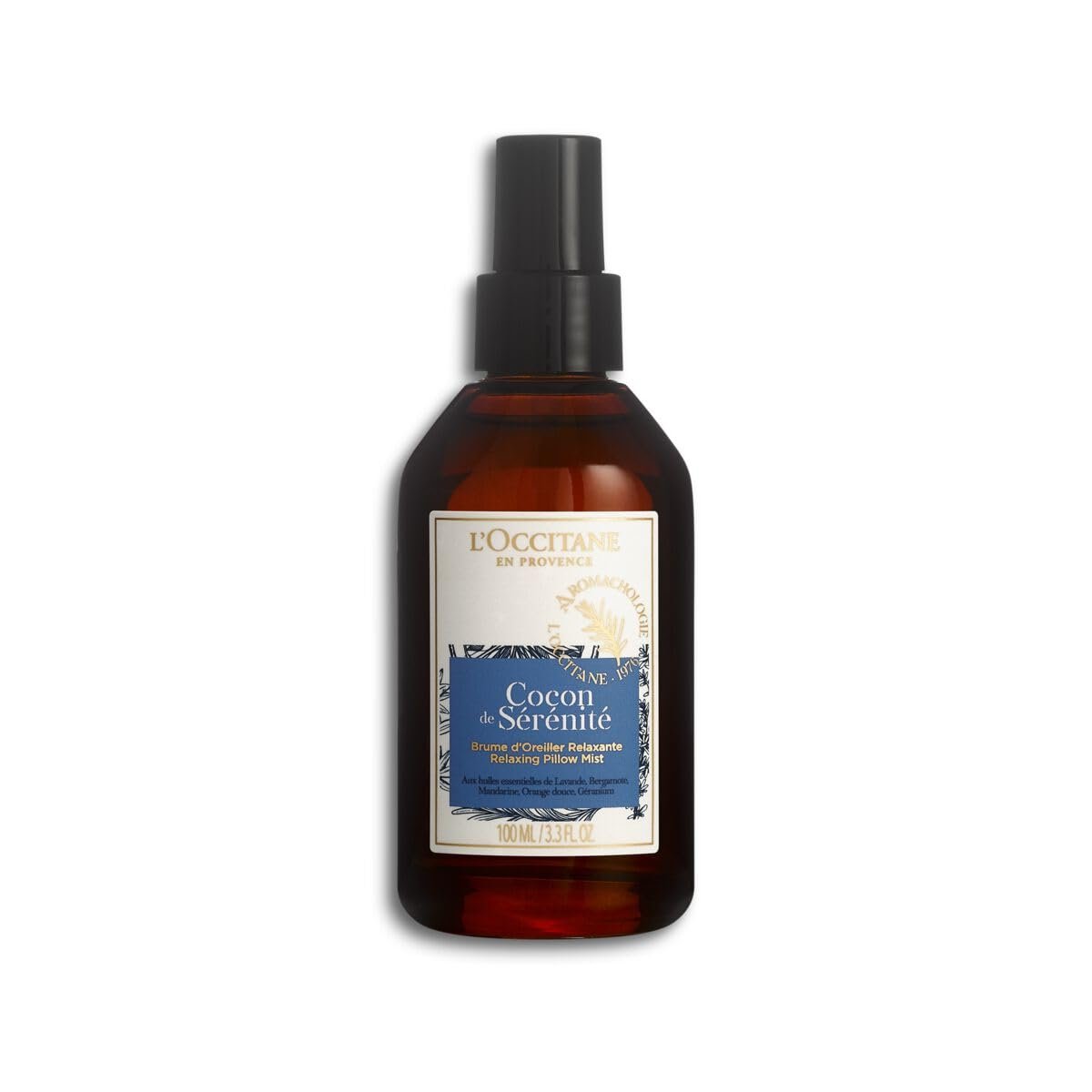 L'Occitane Cocon de Sérénité Relaxing Pillow Mist - 3.3 fl oz (100 ml) - Calming Lavender & Essential Oils for Restful Sleep Avelisse