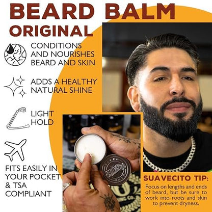 Suavecito Original Scent Beard Balm – 1.5 oz | Condition & Nourish Beard & Skin Avelisse