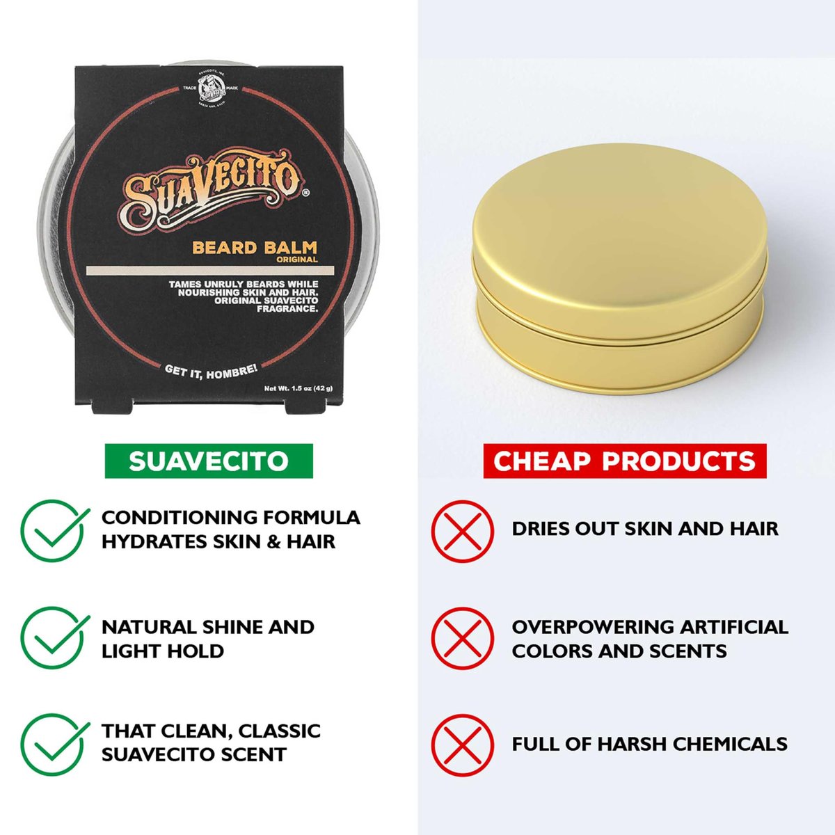 Suavecito Original Scent Beard Balm – 1.5 oz | Condition & Nourish Beard & Skin Avelisse
