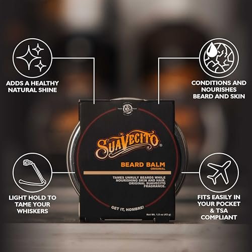 Suavecito Original Scent Beard Balm – 1.5 oz | Condition & Nourish Beard & Skin Avelisse