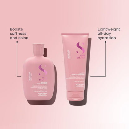 ALFAPARF MILANO Semi di Lino Moisture Nutritive Shampoo and Conditioner Set for Dry Hair - Sulfate Free, Color Safe, Adds Shine and Softness Avelisse