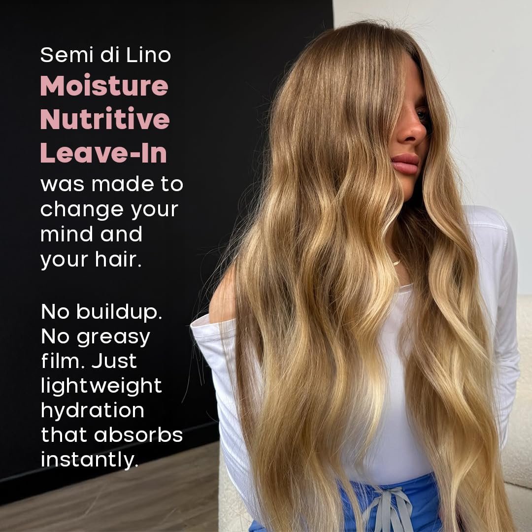 ALFAPARF MILANO Semi di Lino Moisture Nutritive Shampoo and Conditioner Set for Dry Hair - Sulfate Free, Color Safe, Adds Shine and Softness Avelisse