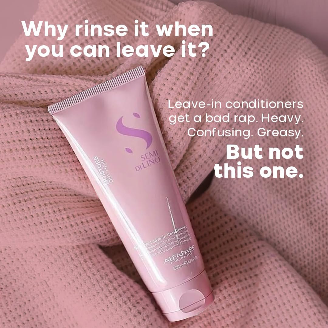 ALFAPARF MILANO Semi di Lino Moisture Nutritive Shampoo and Conditioner Set for Dry Hair - Sulfate Free, Color Safe, Adds Shine and Softness Avelisse