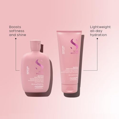 ALFAPARF MILANO Semi di Lino Moisture Nutritive Shampoo and Conditioner Set for Dry Hair - Sulfate Free, Color Safe, Adds Shine and Softness Avelisse