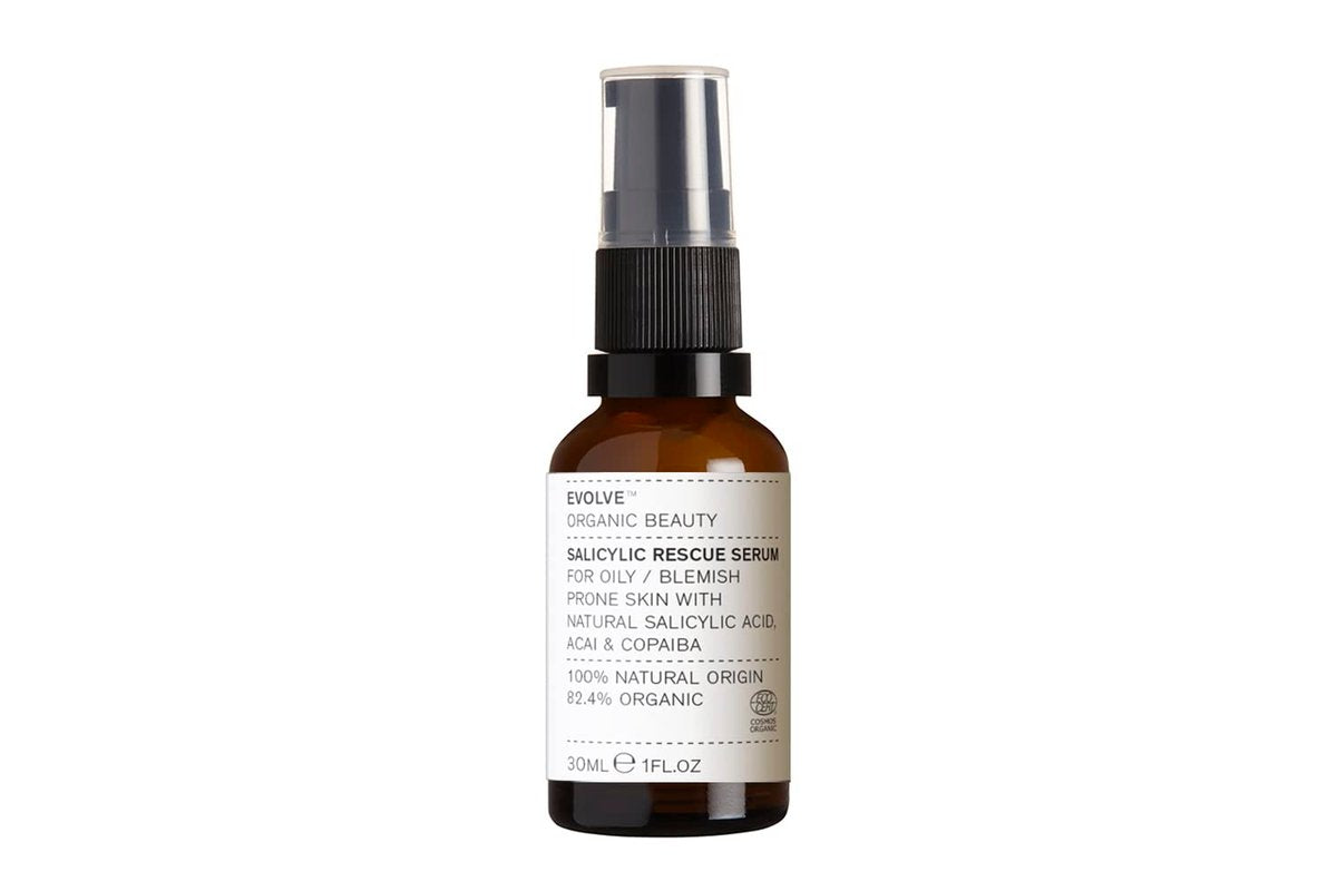 Evolve Organic Beauty Natural Salicylic Rescue Serum | Vegan Clean Beauty, 1 fl oz (30 mL) - görsel 1