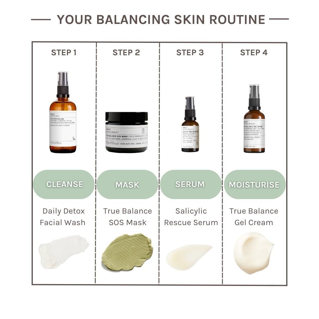 Evolve Organic Beauty Natural Salicylic Rescue Serum | Vegan Clean Beauty, 1 fl oz (30 mL) - görsel 13