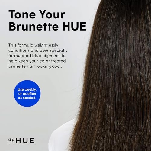 dpHUE Cool Brunette Conditioner - 6.5 oz - Blue Pigments Neutralize Brassy Tones - Color Safe - Sulfate Free - görsel 10