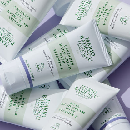 Mario Badescu Rose Hand Cream with Vitamin E - Non-Greasy, Fast-Absorbing Moisturizer for Dry Cracked Hands, 3 oz