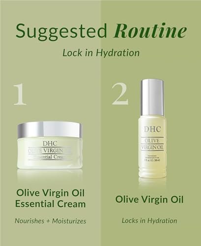 DHC Olive Virgin Oil Essential Cream - Hydrating Face Moisturizer for All Skin Types, Fragrance & Colorant Free, 1.7 oz Avelisse