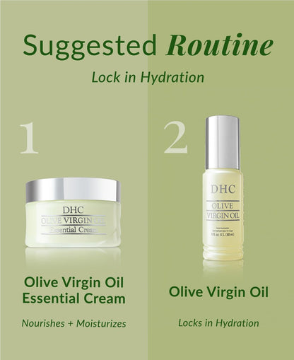 DHC Olive Virgin Oil Essential Cream - Hydrating Face Moisturizer for All Skin Types, Fragrance & Colorant Free, 1.7 oz Avelisse