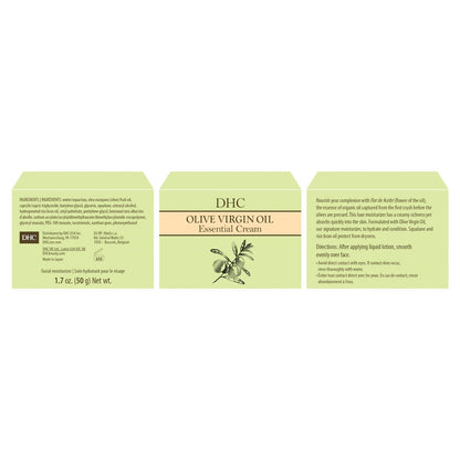 DHC Olive Virgin Oil Essential Cream - Hydrating Face Moisturizer for All Skin Types, Fragrance & Colorant Free, 1.7 oz Avelisse