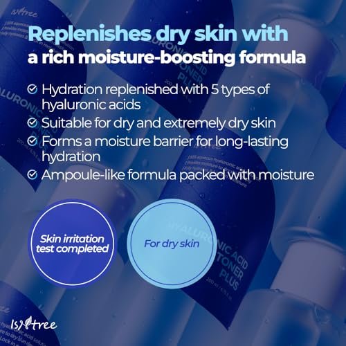 IsNtree Hyaluronic Acid Toner 200ml - Hydrating Face Toner for Dry Skin, Refreshes & Moisturizes, Korean Skincare Avelisse