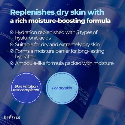 IsNtree Hyaluronic Acid Toner 200ml - Hydrating Face Toner for Dry Skin, Refreshes & Moisturizes, Korean Skincare Avelisse