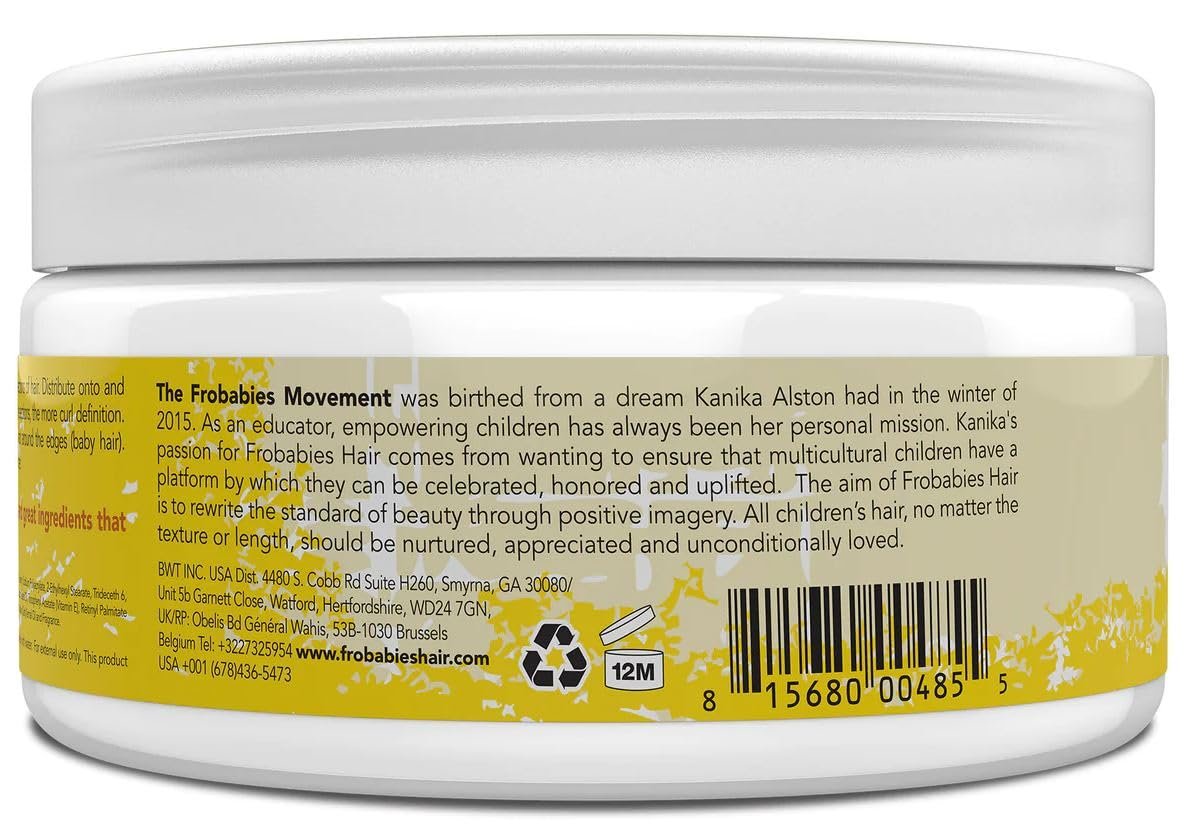 FroBabies Hair Curls-A Poppin Soufflé 8oz - Moisturizing Curl Cream for Defined, Bouncy Curls Avelisse