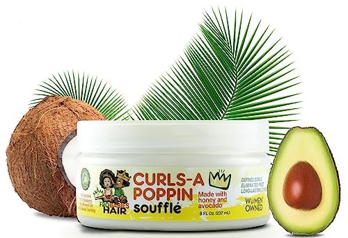 FroBabies Hair Curls-A Poppin Soufflé 8oz - Moisturizing Curl Cream for Defined, Bouncy Curls Avelisse