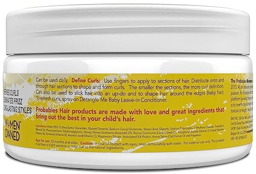 FroBabies Hair Curls-A Poppin Soufflé 8oz - Moisturizing Curl Cream for Defined, Bouncy Curls Avelisse