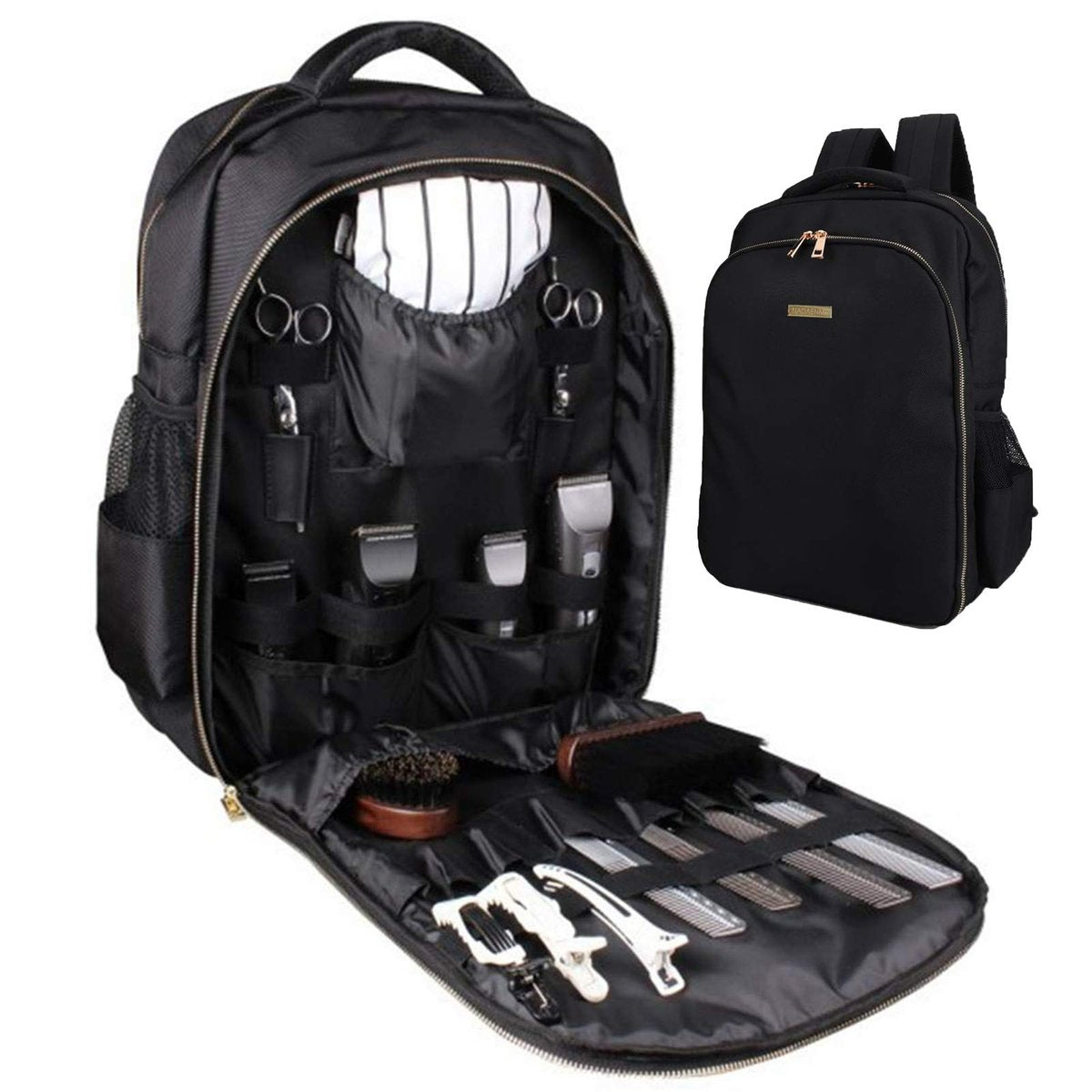 NADAENMF Barber Supplies Bag Organizer – Portable Clipper Backpack for Hairstylists & Cosmetologists | Canvas Clipper Case for Men & Women Avelisse