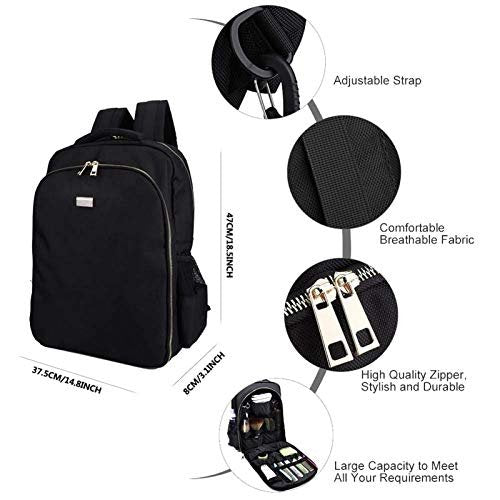 NADAENMF Barber Supplies Bag Organizer – Portable Clipper Backpack for Hairstylists & Cosmetologists | Canvas Clipper Case for Men & Women Avelisse