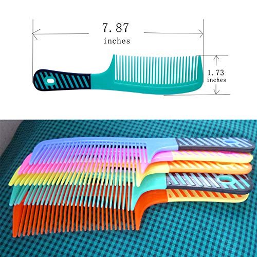 zYoung 5-Piece Hair Comb Set for Women – Round Comb with Handle, Detangling & Styling Essentials (Blue) - görsel 4