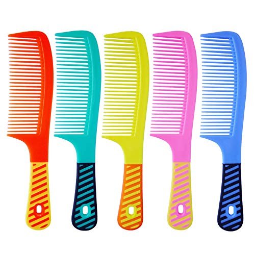 zYoung 5-Piece Hair Comb Set for Women – Round Comb with Handle, Detangling & Styling Essentials (Blue) - görsel 2