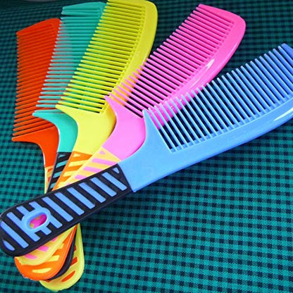 zYoung 5-Piece Hair Comb Set for Women – Round Comb with Handle, Detangling & Styling Essentials (Blue)