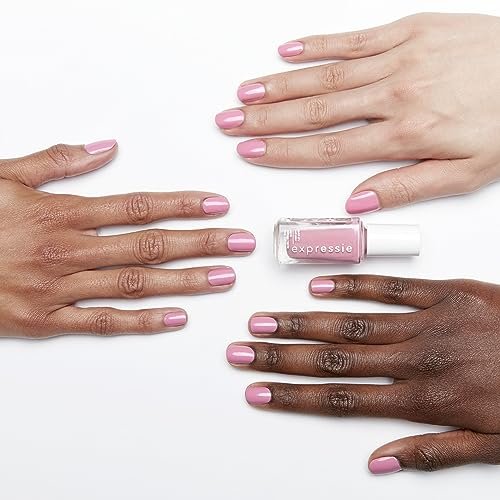 essie expressie Quick-Dry Vegan Nail Polish - Pastel Pink 200 In The Time Zone, 0.33 fl oz - görsel 5
