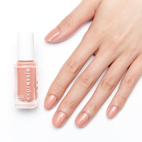 essie expressie Quick-Dry Vegan Nail Polish - Crop Top and Roll - Pink Beige - 0.33 oz - görsel 16