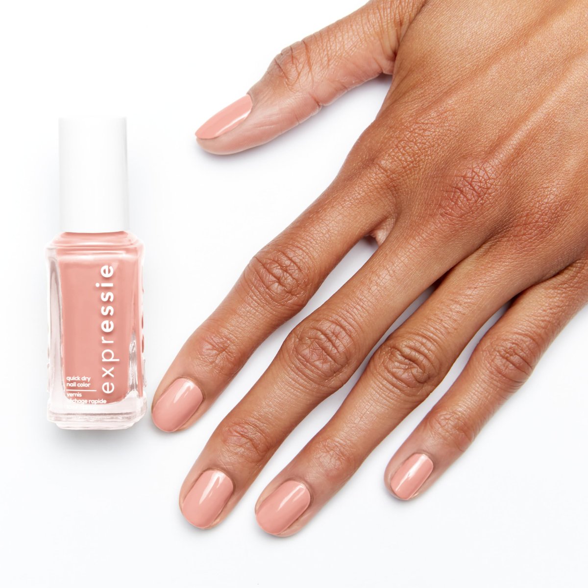 essie expressie Quick-Dry Vegan Nail Polish - Crop Top and Roll - Pink Beige - 0.33 oz - görsel 17