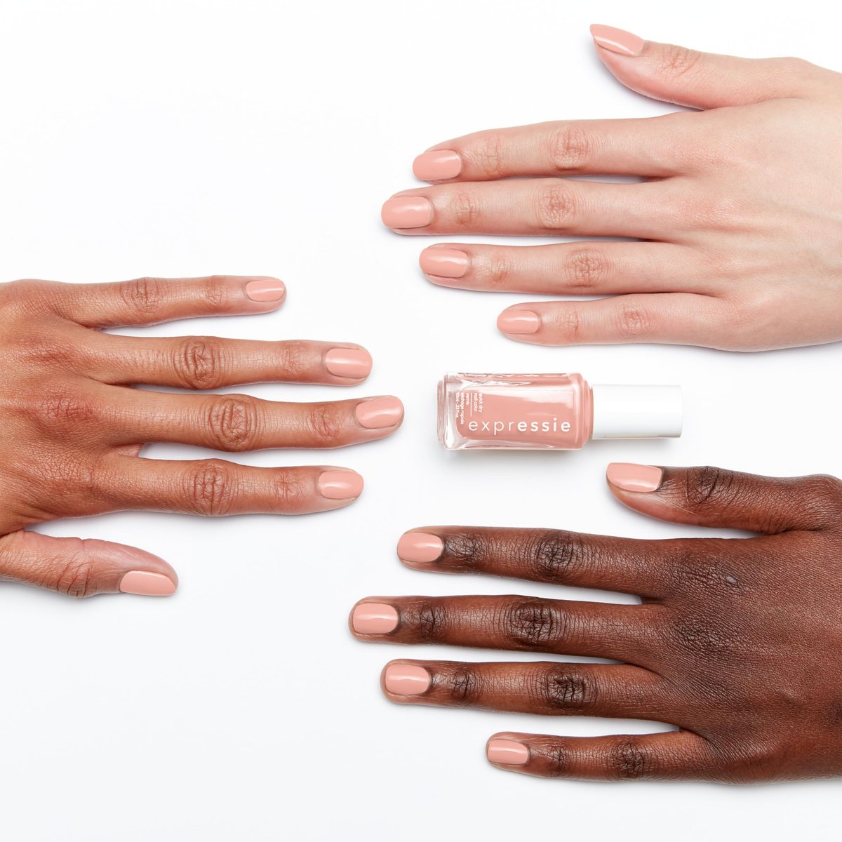 essie expressie Quick-Dry Vegan Nail Polish - Crop Top and Roll - Pink Beige - 0.33 oz - görsel 5