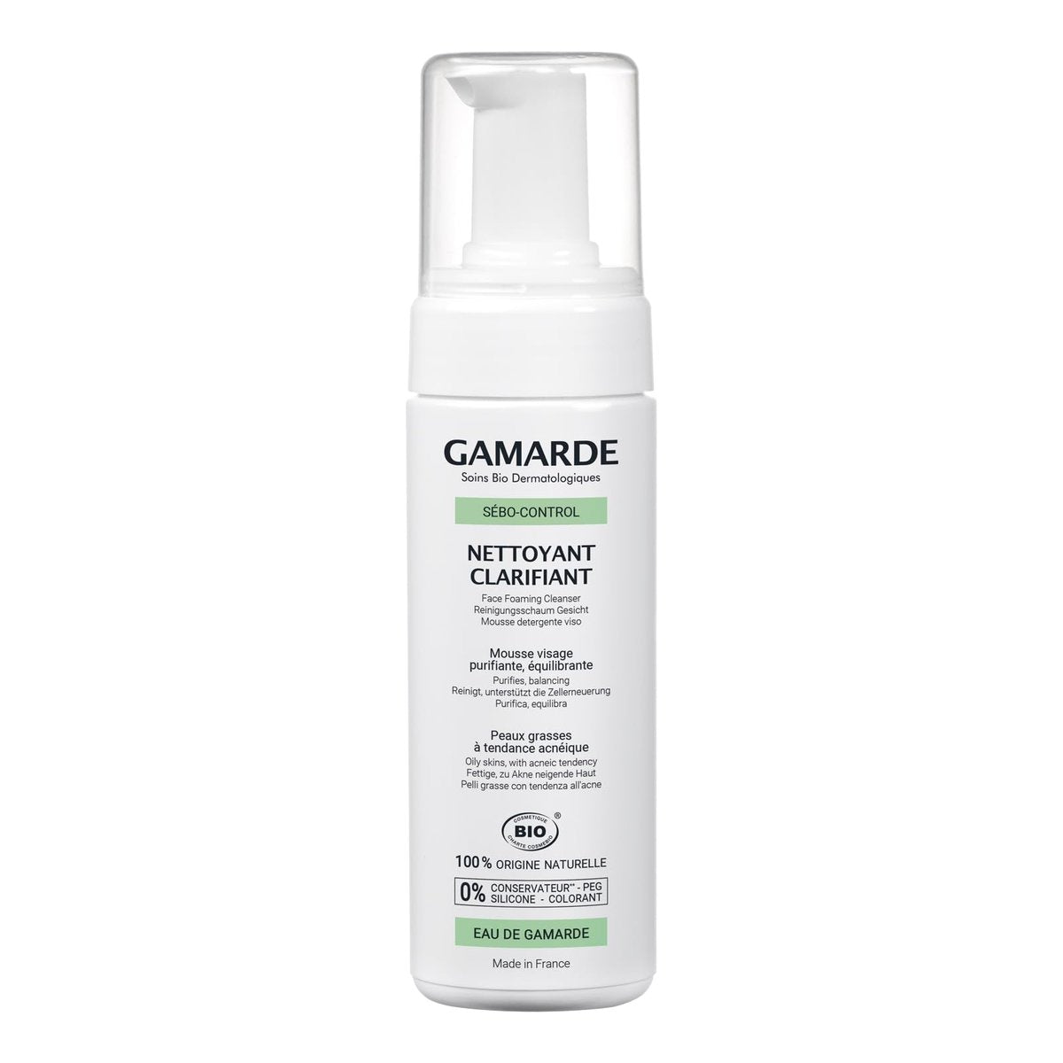 Gamarde Clarifying Cleanser - Purifying Acne Face Wash for Oily Skin, 5.41 oz - görsel 1