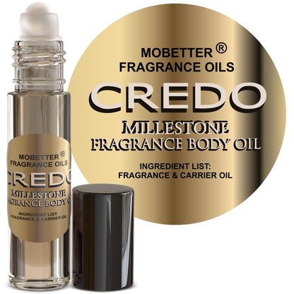 MOBETTER FRAGRANCE OILS Credo Millestone Unisex Body Oil - 1/3 oz Roll-On Glass Bottle Avelisse