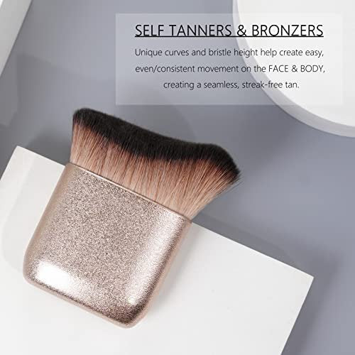 GOERTI Self Tanner Brush – Kabuki Body Makeup Brush for Flawless Leg Makeup, Full Coverage Tanning Applicator for Self Tanner, Bronzer & Lotion - görsel 8