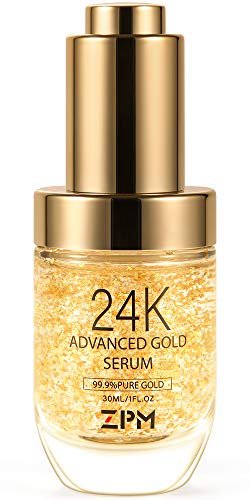 24K Gold Anti Aging Face Serum with Vitamin C, Hyaluronic Acid & Vitamin E - Day & Night Wrinkle Reduction Cream, 1 FL OZ Avelisse