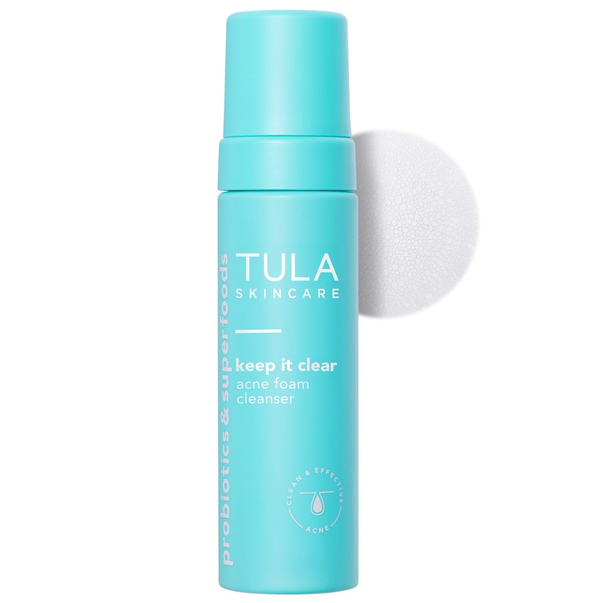 TULA Keep It Clear Acne Foam Cleanser with Salicylic & Azelaic Acid, Prebiotics - 6.3 fl oz Avelisse