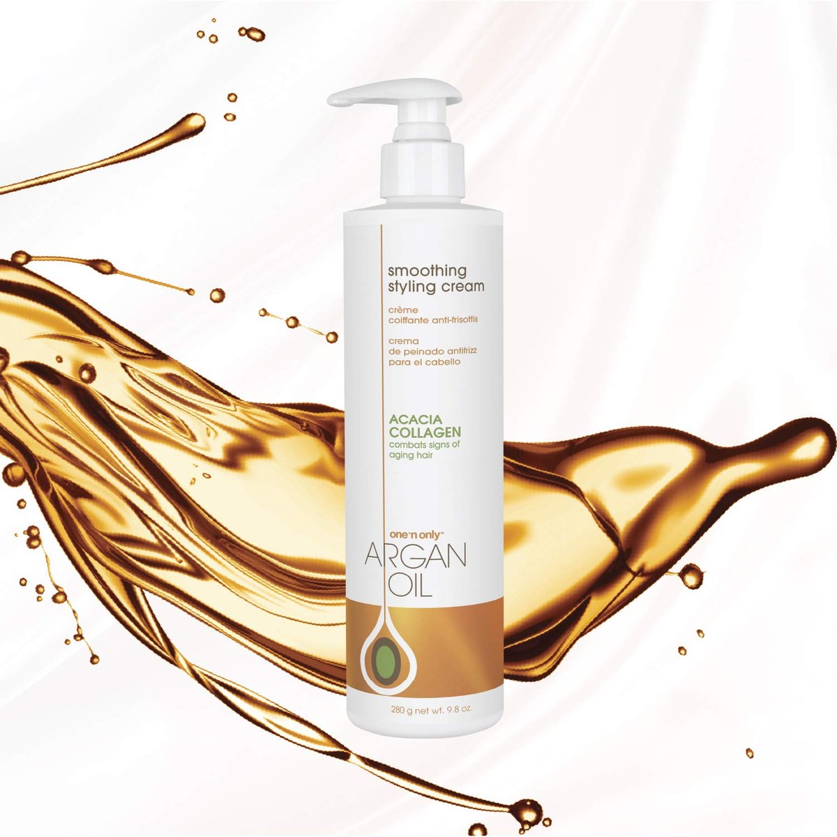 One 'n Only Argan Oil Smoothing Styling Cream - Eliminates Frizz, Hydrates & Adds Shine, Flexible Hold, 9.8 oz Avelisse