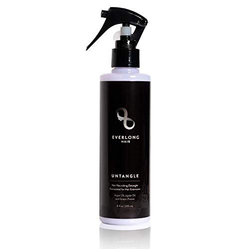 everlong Untangle Leave-in Conditioner Detangler Spray for Hair Extensions & Wigs - Infused with Keratin Protein, Argan and Jojoba Oil, Safe for All Hair Types Including Human and Synthetic - 8 Fl Oz Avelisse