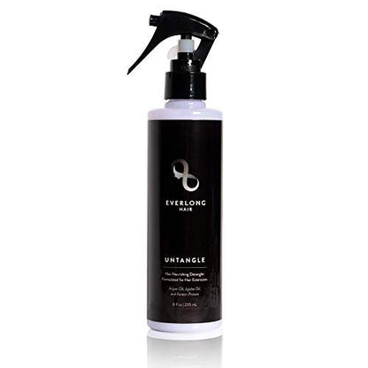 everlong Untangle Leave-in Conditioner Detangler Spray for Hair Extensions & Wigs - Infused with Keratin Protein, Argan and Jojoba Oil, Safe for All Hair Types Including Human and Synthetic - 8 Fl Oz Avelisse