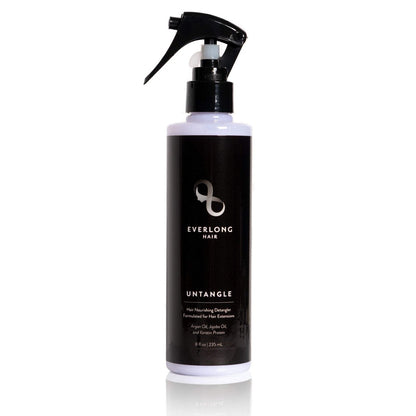 everlong Untangle Leave-in Conditioner Detangler Spray for Hair Extensions & Wigs - Infused with Keratin Protein, Argan and Jojoba Oil, Safe for All Hair Types Including Human and Synthetic - 8 Fl Oz Avelisse