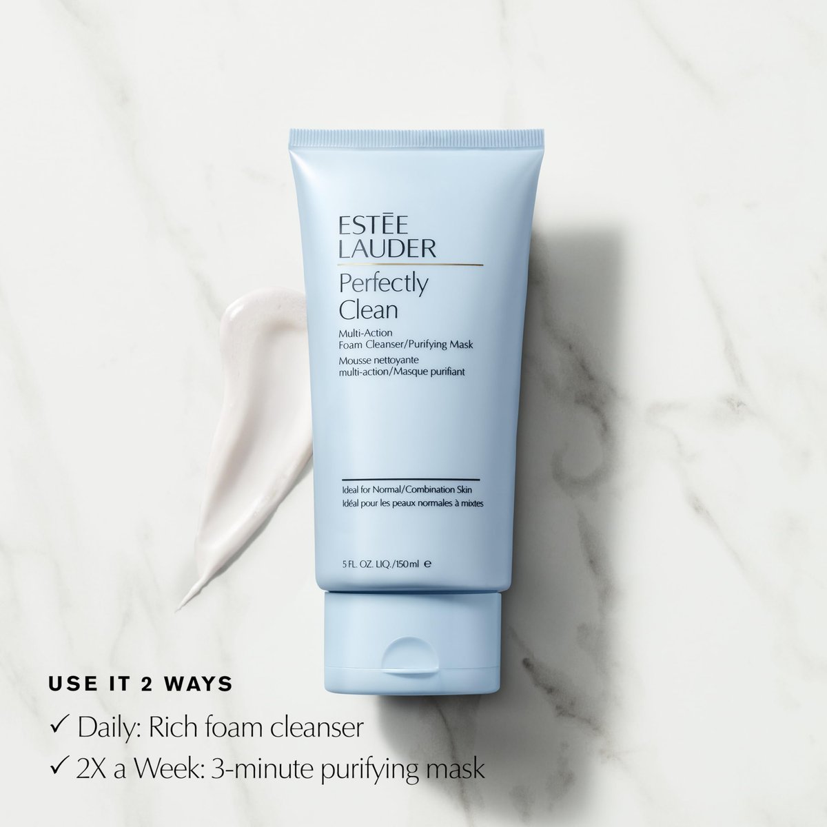 Estée Lauder Perfectly Clean Multi-Action Foaming Face Wash & Purifying Face Mask, 5 fl oz Avelisse