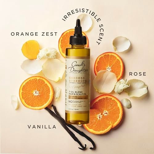 Carol's Daughter Goddess Strength 7 Oil Blend Scalp and Hair Oil for Waves, Coils and Curls, Hair Treatment with Castor Oil, 4.2 Fl Oz Avelisse