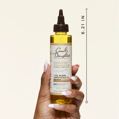Carol's Daughter Goddess Strength 7 Oil Blend Scalp and Hair Oil for Waves, Coils and Curls, Hair Treatment with Castor Oil, 4.2 Fl Oz Avelisse