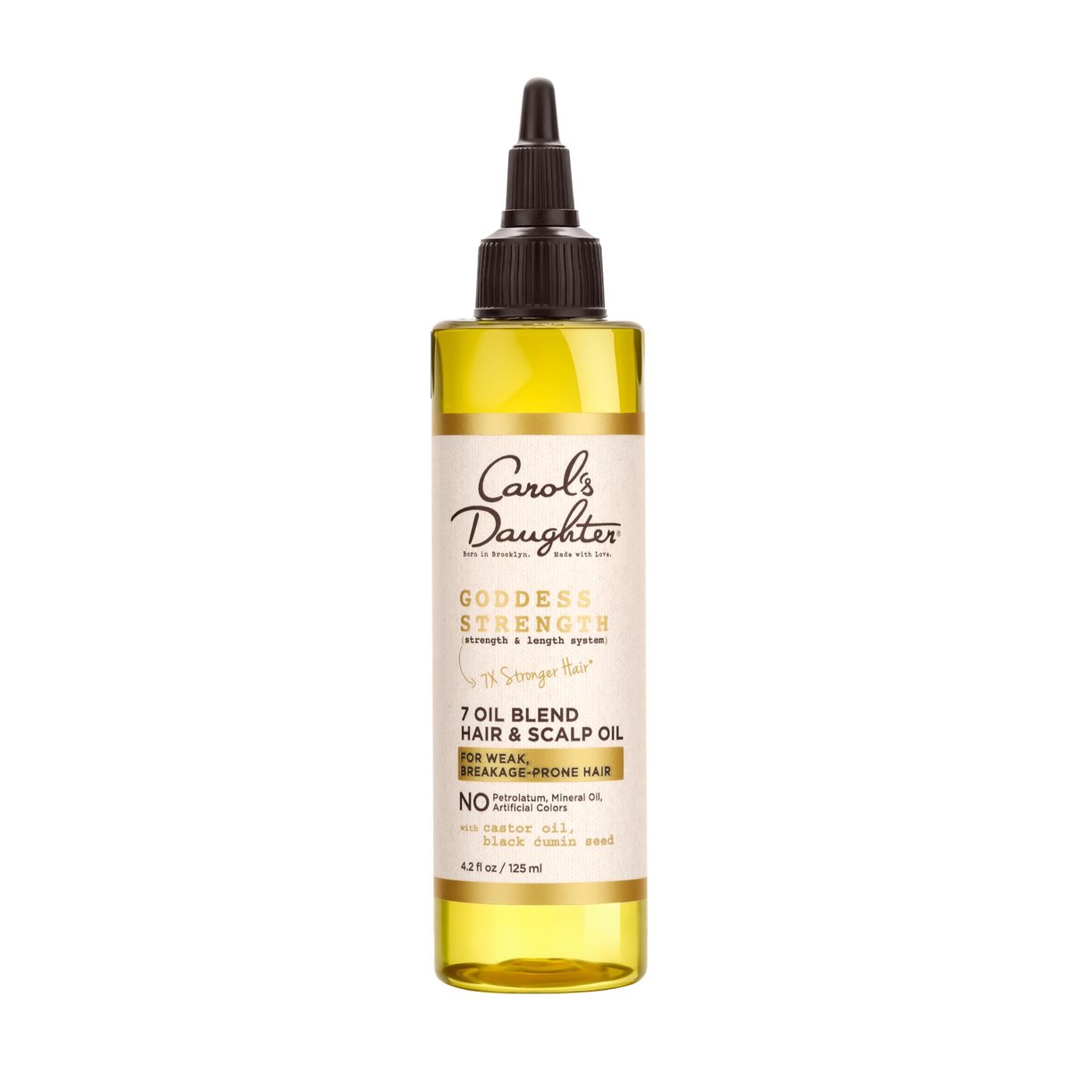 Carol's Daughter Goddess Strength 7 Oil Blend Scalp and Hair Oil for Waves, Coils and Curls, Hair Treatment with Castor Oil, 4.2 Fl Oz Avelisse