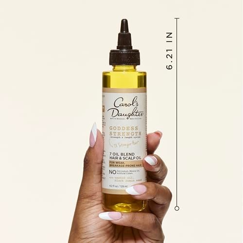 Carol's Daughter Goddess Strength 7 Oil Blend Scalp and Hair Oil for Waves, Coils and Curls, Hair Treatment with Castor Oil, 4.2 Fl Oz Avelisse