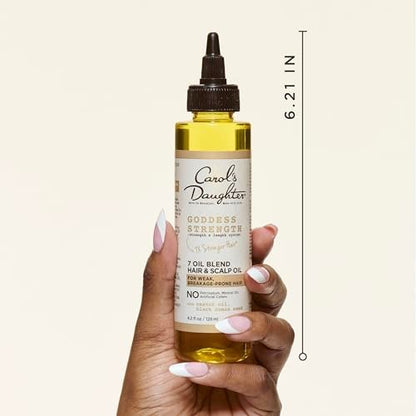 Carol's Daughter Goddess Strength 7 Oil Blend Scalp and Hair Oil for Waves, Coils and Curls, Hair Treatment with Castor Oil, 4.2 Fl Oz Avelisse