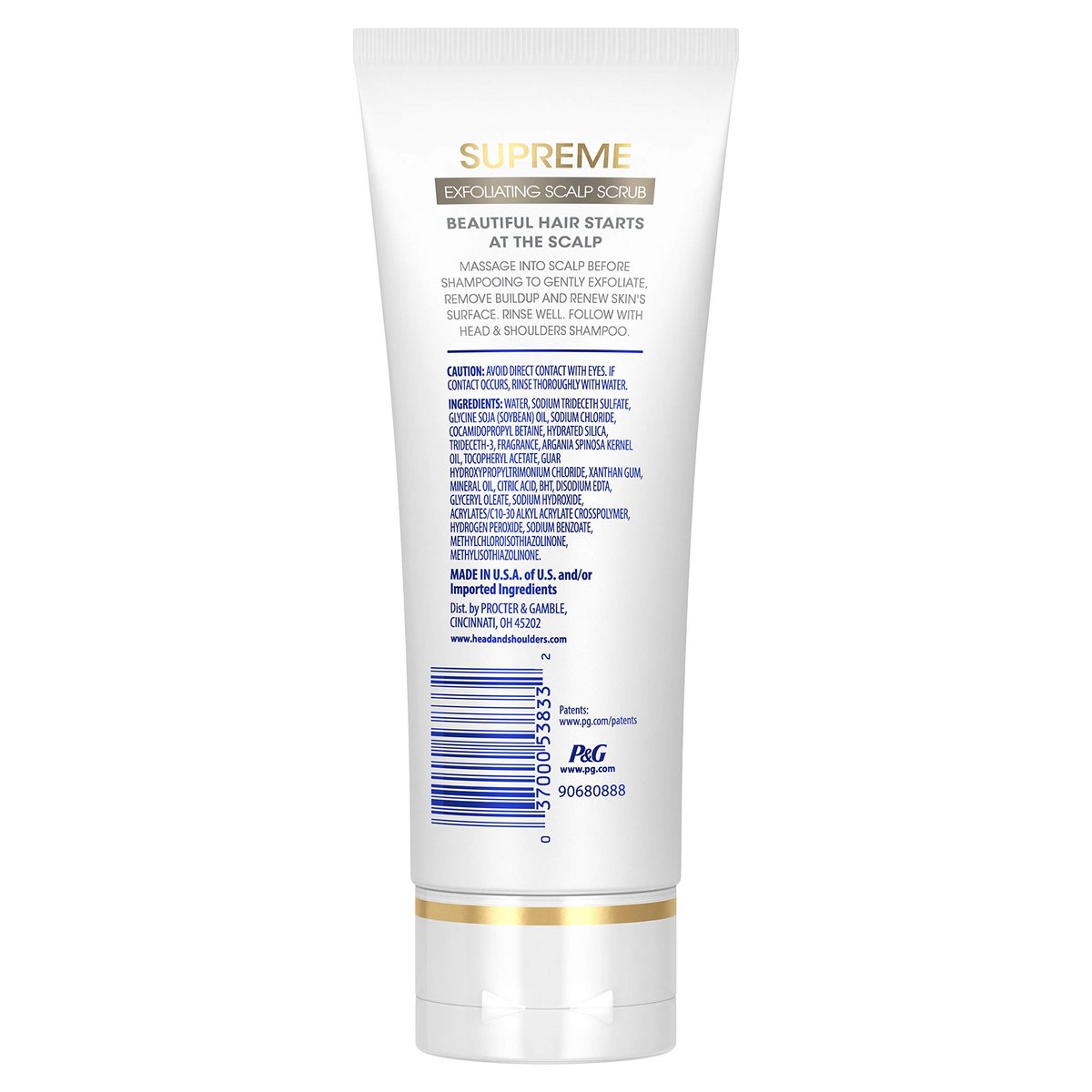 Head & Shoulders Supreme Exfoliating Scalp Scrub Treatment with Argan Oil and Vitamin E, 3.3 Fl Oz Avelisse
