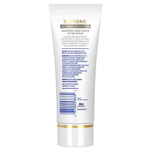 Head & Shoulders Supreme Exfoliating Scalp Scrub Treatment with Argan Oil and Vitamin E, 3.3 Fl Oz Avelisse