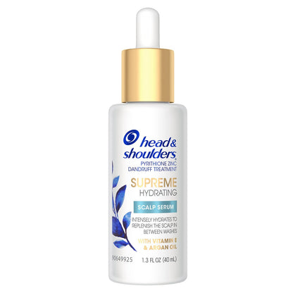 Head & Shoulders Supreme Hydrating Scalp Serum with Argan Oil & Vitamin E, 1.3 Fl Oz