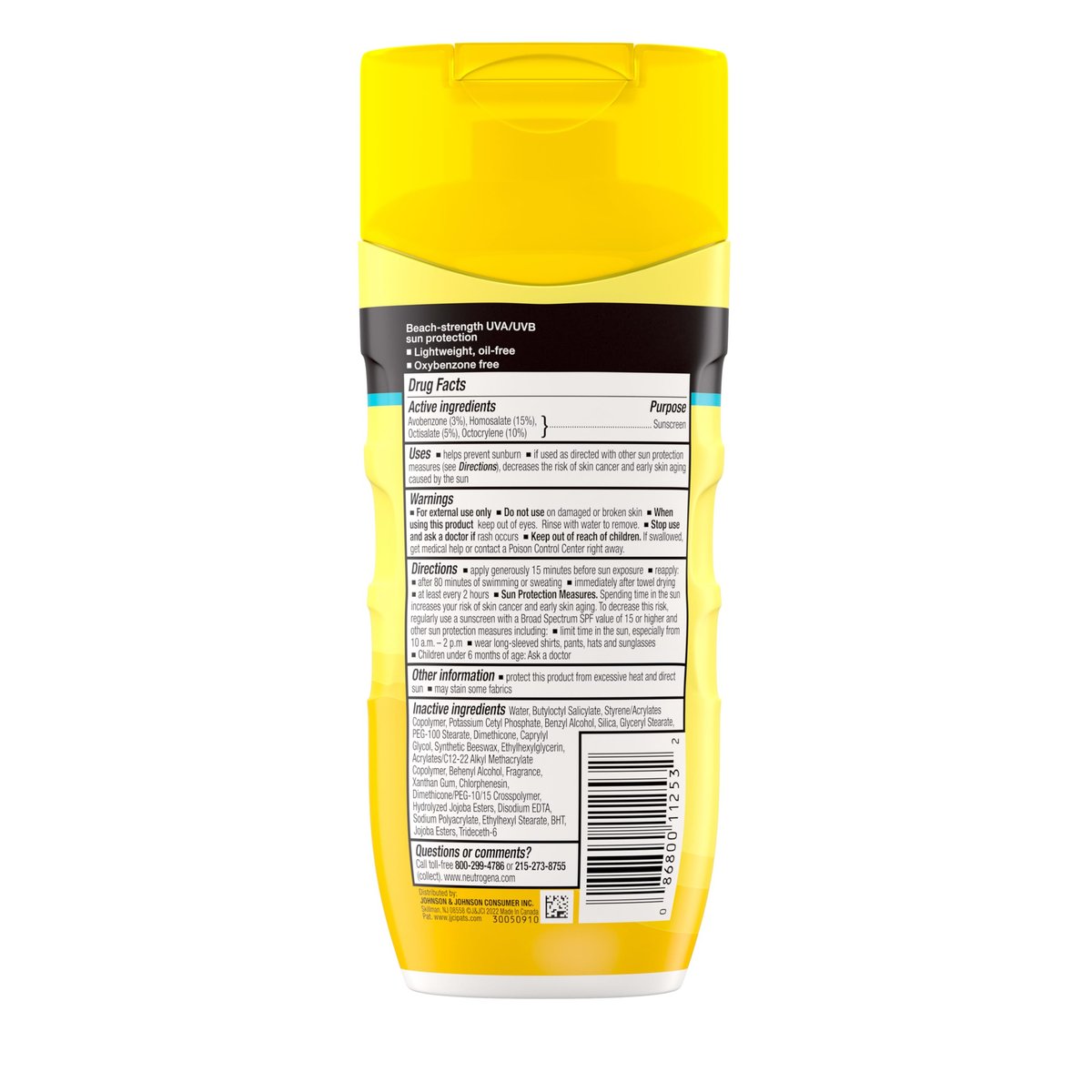 Neutrogena Beach Defense SPF 50 Sunscreen Lotion, Hawaii Reef Act 104 Compliant, Oil-Free, 6.7 fl oz - görsel 17