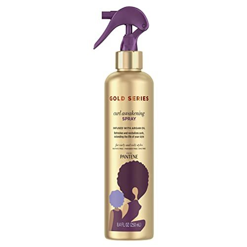 Pantene Gold Series Curl Awakening Spray, Infused with Argan Oil, for Curly and Coily Hair, 8.4 Fl Oz - görsel 2