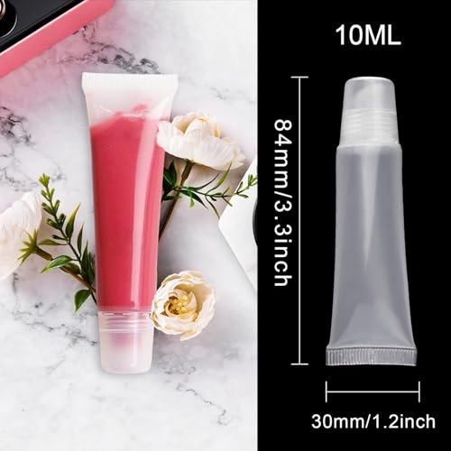 Rolybag 22 Pack Empty Lip Gloss Tubes (10ml) - Refillable Soft Squeeze Bottles for DIY Lip Gloss Cosmetics - görsel 14